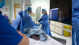 Dr Marcelo Vasquezrios performing an interventional radiology procedure